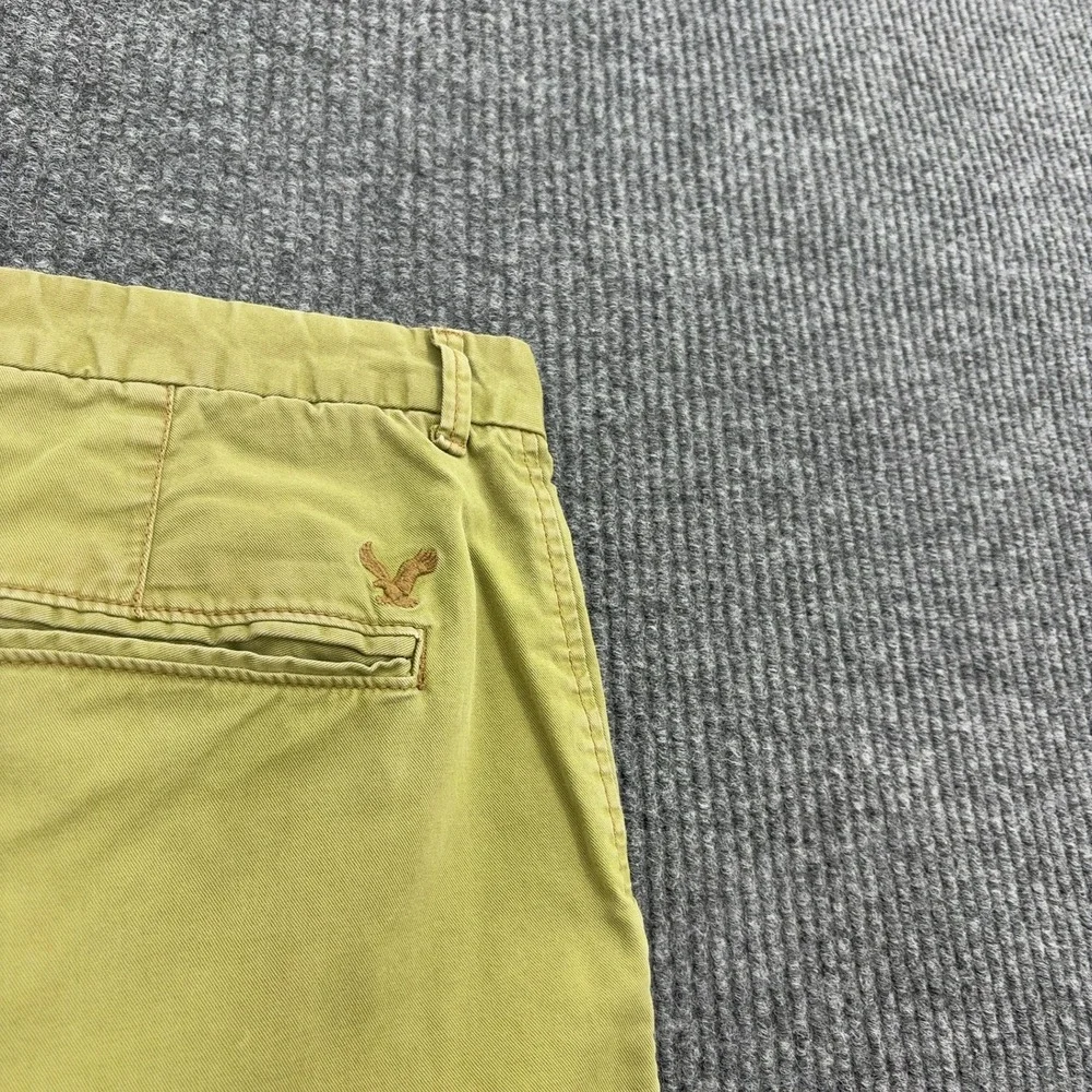 American Eagle Shorts Men 36 Khaki Cotton Spandex Prep Chino Casual Summer Style